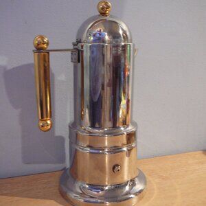 18/10 Stainless Steel Espresso Coffee Pot Italy Stovetop 10 oz